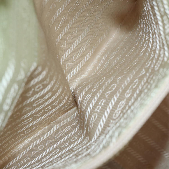 PRADA Tote Bag Nylon White Auth 84456