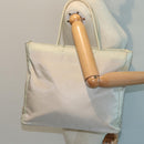 PRADA Tote Bag Nylon White Auth 84456-22