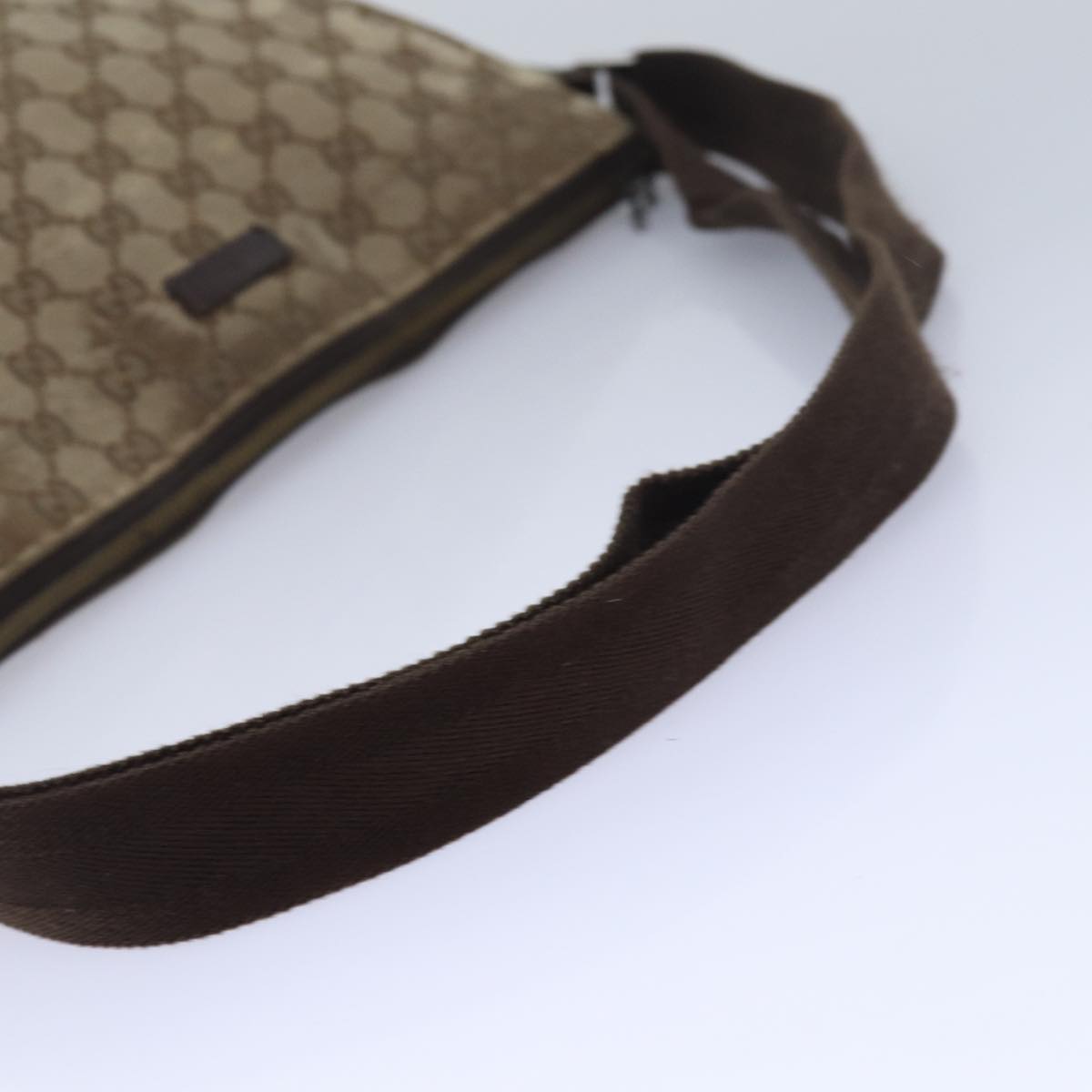 GUCCI GG Canvas Shoulder Bag Beige Brown 114273 Auth 84457