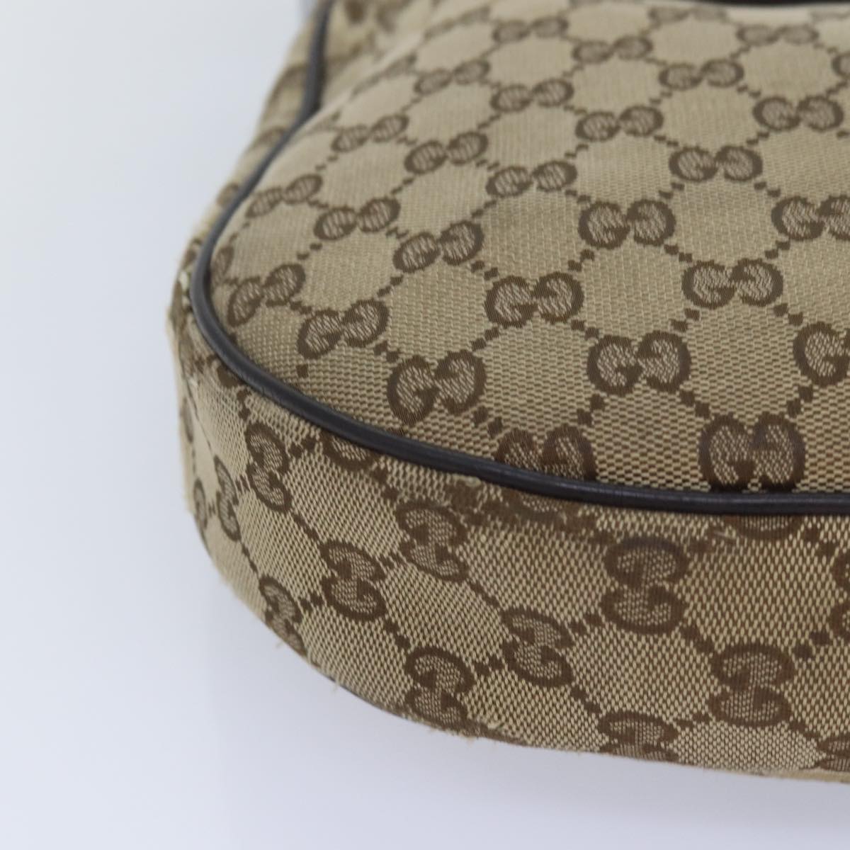 GUCCI GG Canvas Shoulder Bag Beige 122790 Auth 84458