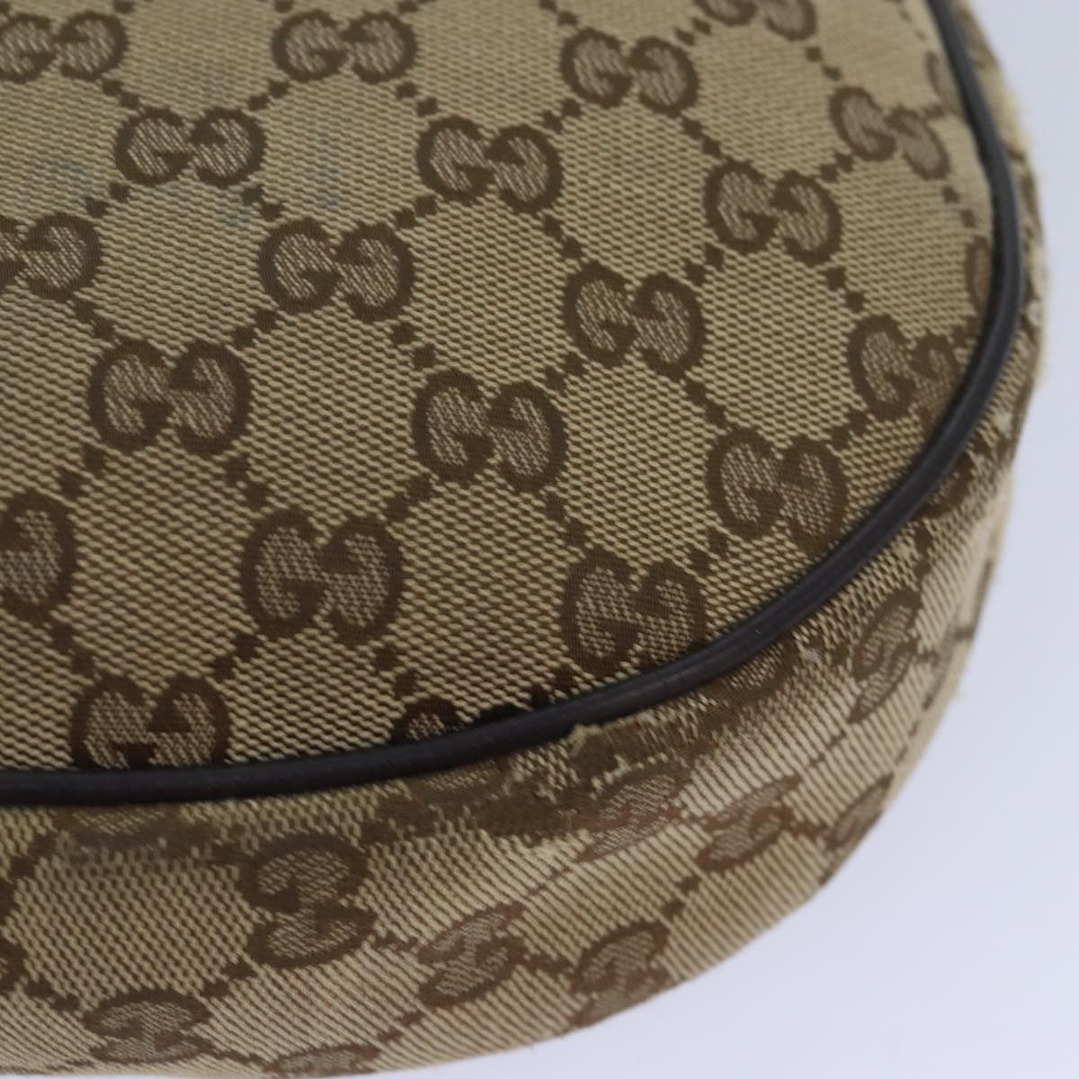 GUCCI GG Canvas Shoulder Bag Beige 122790 Auth 84458