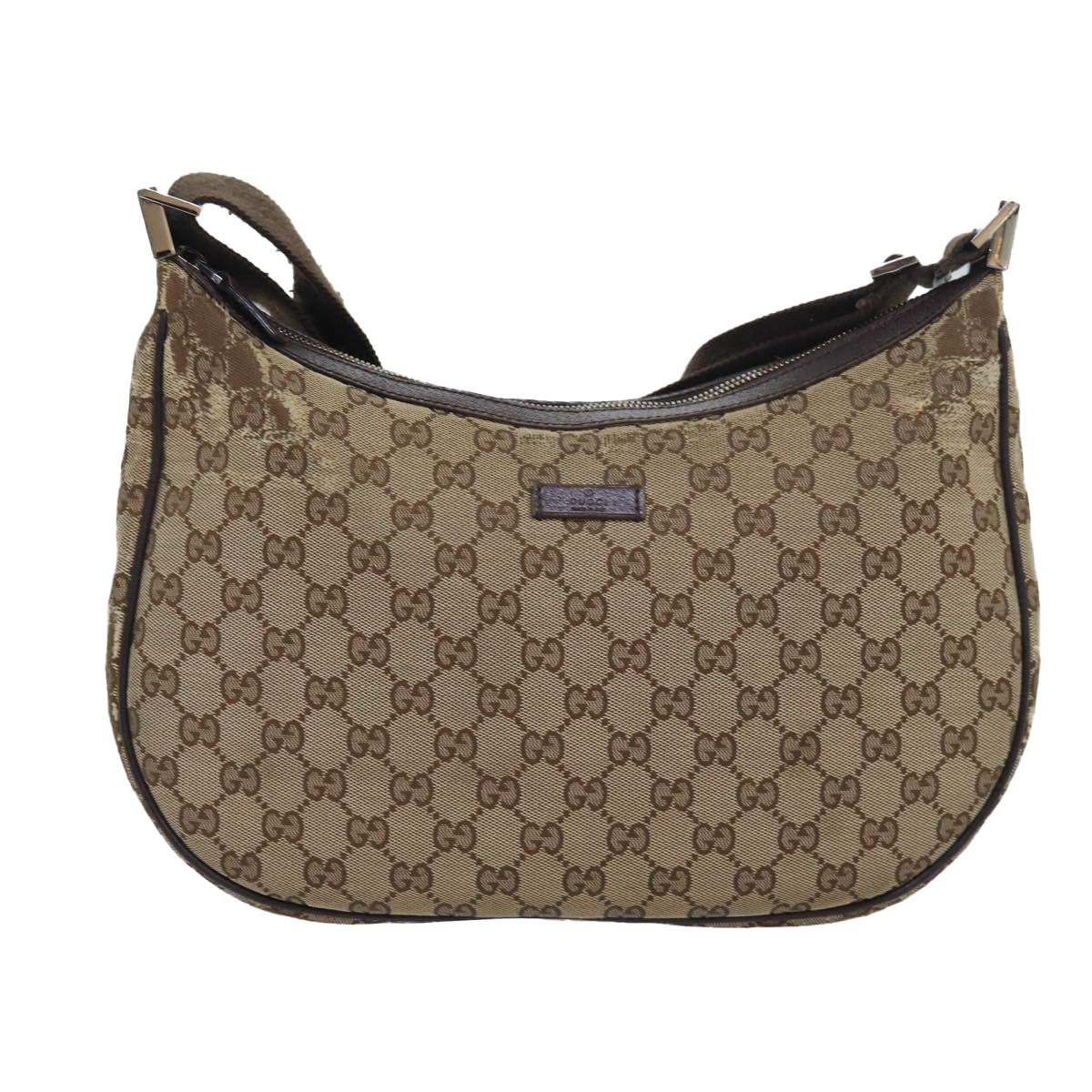 GUCCI GG Canvas Shoulder Bag Beige 122790 Auth 84458