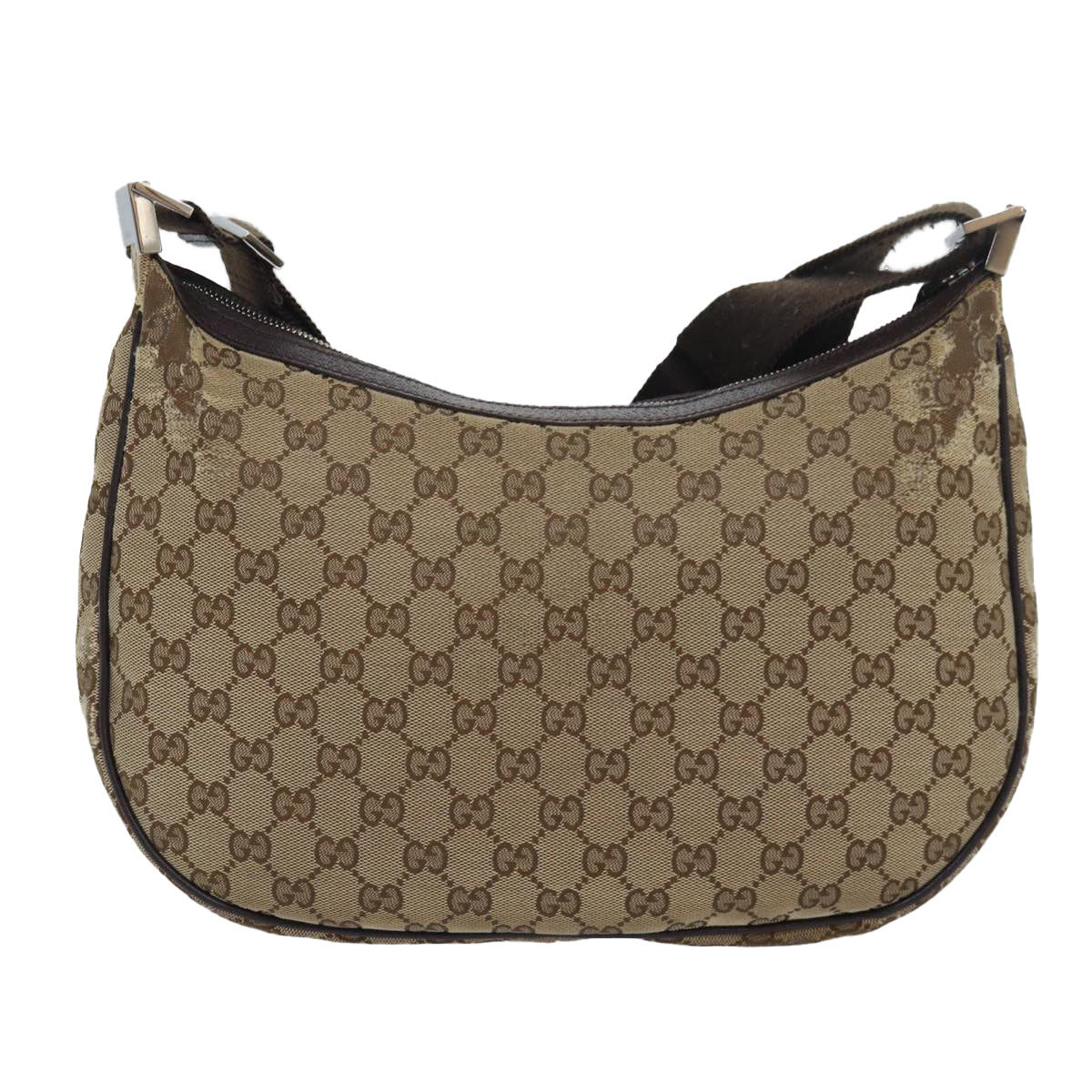 GUCCI GG Canvas Shoulder Bag Beige 122790 Auth 84458