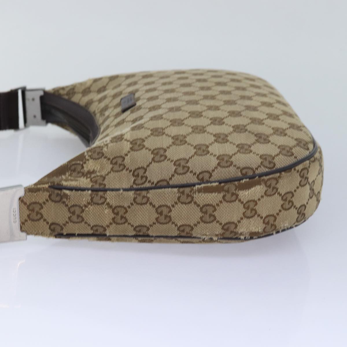 GUCCI GG Canvas Shoulder Bag Beige 122790 Auth 84458