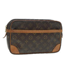 LOUIS VUITTON Monogram Compiegne 28 Clutch Bag M51845 LV Auth 84469-1