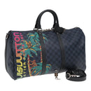 LOUIS VUITTON Damier Cobalt Keepall Bandouliere 45 Boston Bag N50002 Auth 84480S-1