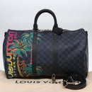 LOUIS VUITTON Damier Cobalt Keepall Bandouliere 45 Boston Bag N50002 Auth 84480S-12