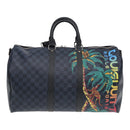 LOUIS VUITTON Damier Cobalt Keepall Bandouliere 45 Boston Bag N50002 Auth 84480S-2