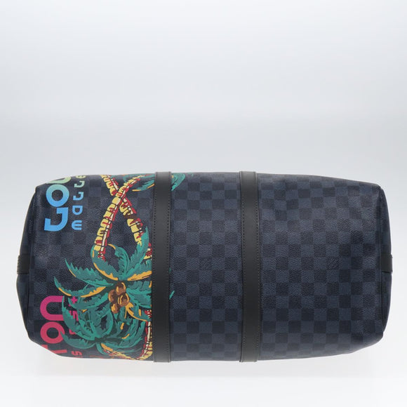 LOUIS VUITTON Damier Cobalt Keepall Bandouliere 45 Boston Bag N50002 Auth 84480S