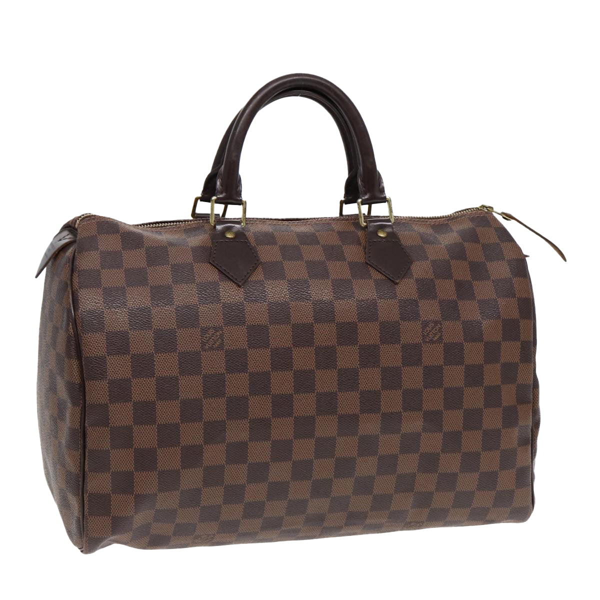 LOUIS VUITTON Damier Ebene Speedy 35 Hand Bag N41363 LV Auth 84486