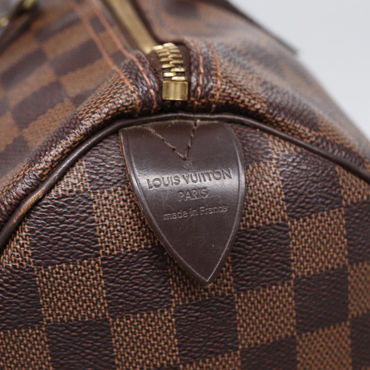 LOUIS VUITTON Damier Ebene Speedy 35 Hand Bag N41363 LV Auth 84486