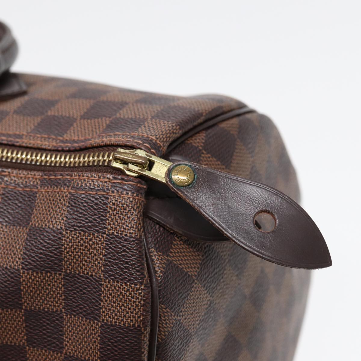 LOUIS VUITTON Damier Ebene Speedy 35 Hand Bag N41363 LV Auth 84486