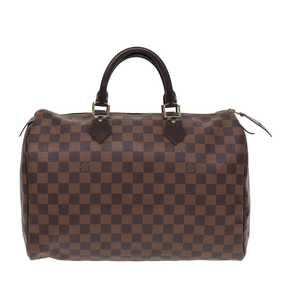 LOUIS VUITTON Damier Ebene Speedy 35 Hand Bag N41363 LV Auth 84486