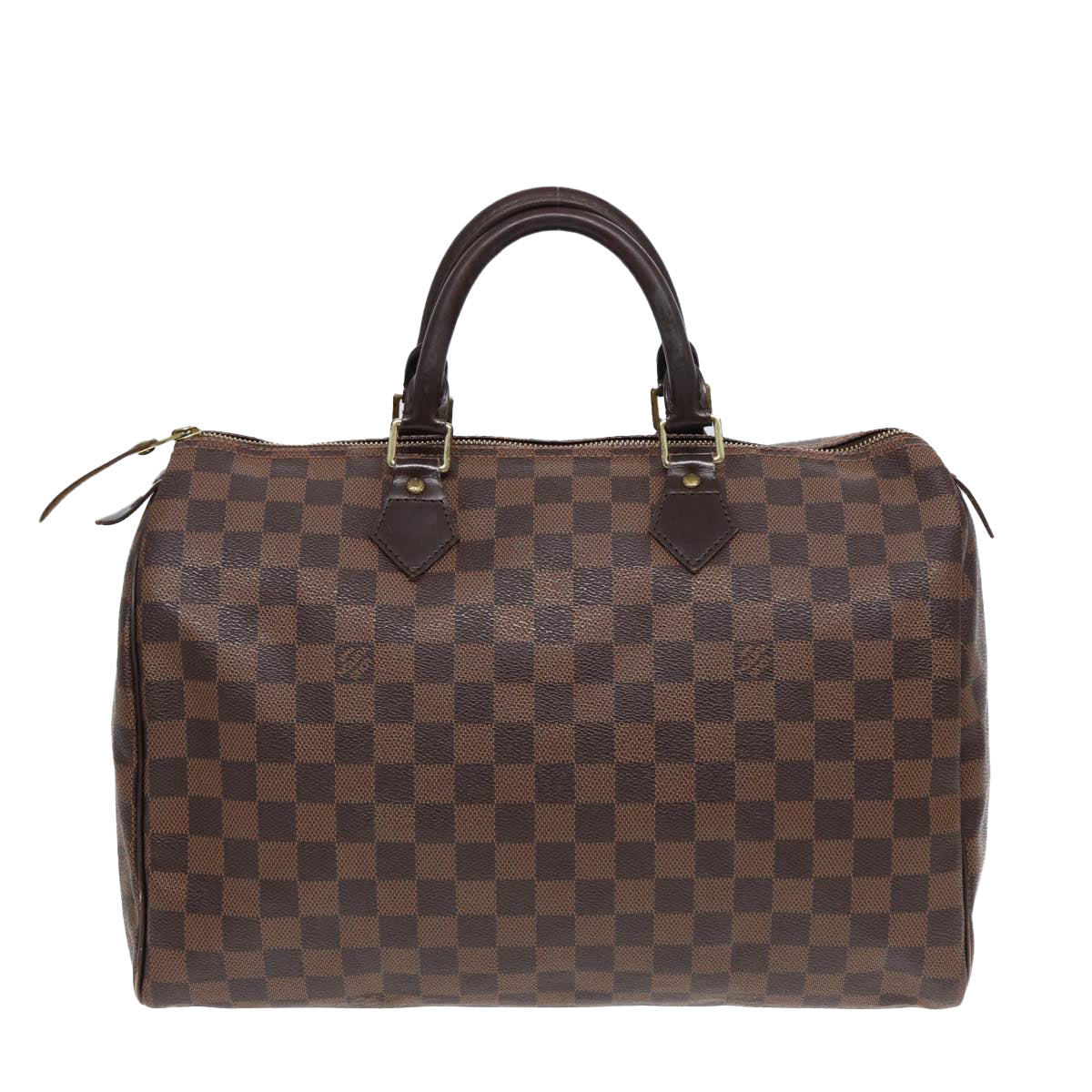 LOUIS VUITTON Damier Ebene Speedy 35 Hand Bag N41363 LV Auth 84486