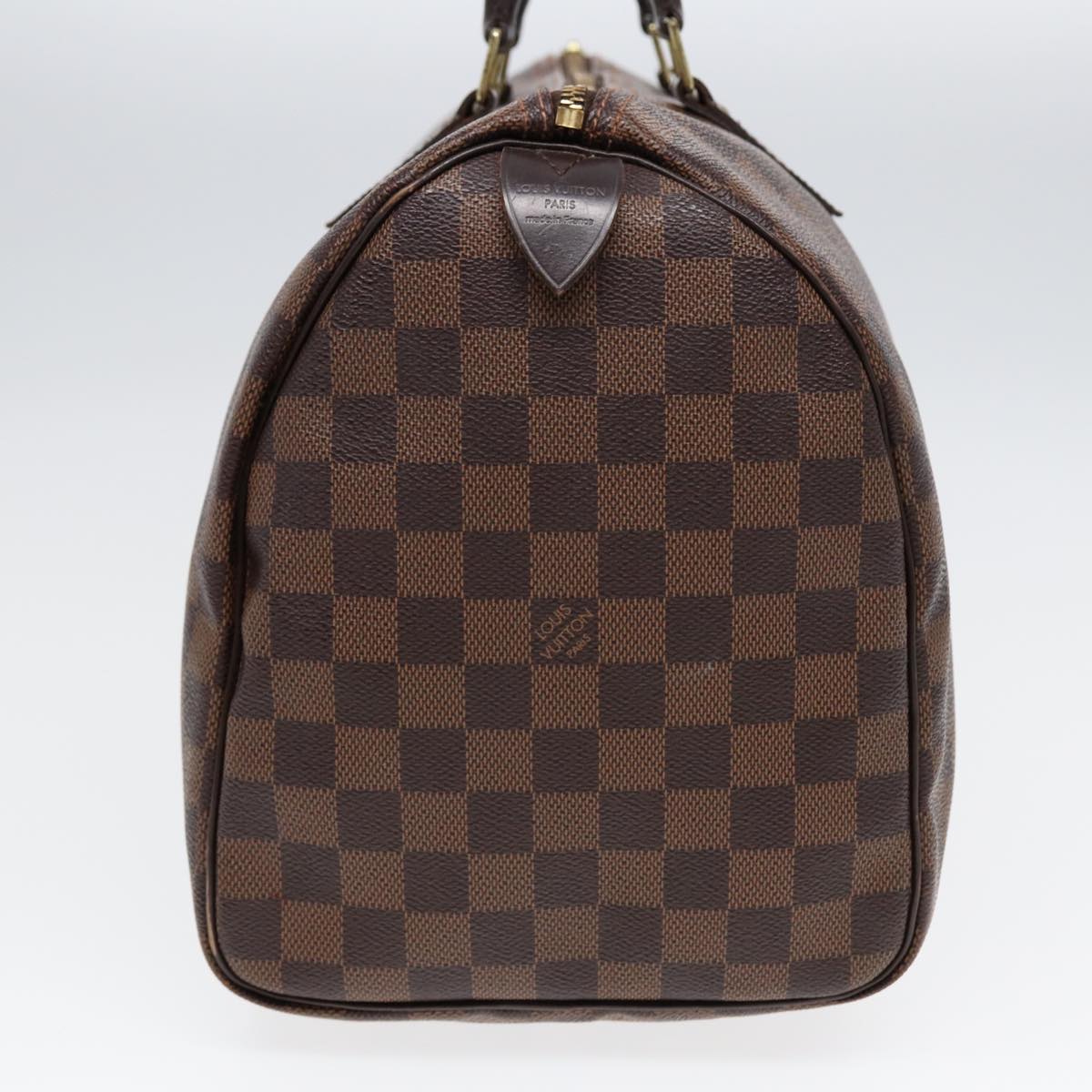 LOUIS VUITTON Damier Ebene Speedy 35 Hand Bag N41363 LV Auth 84486