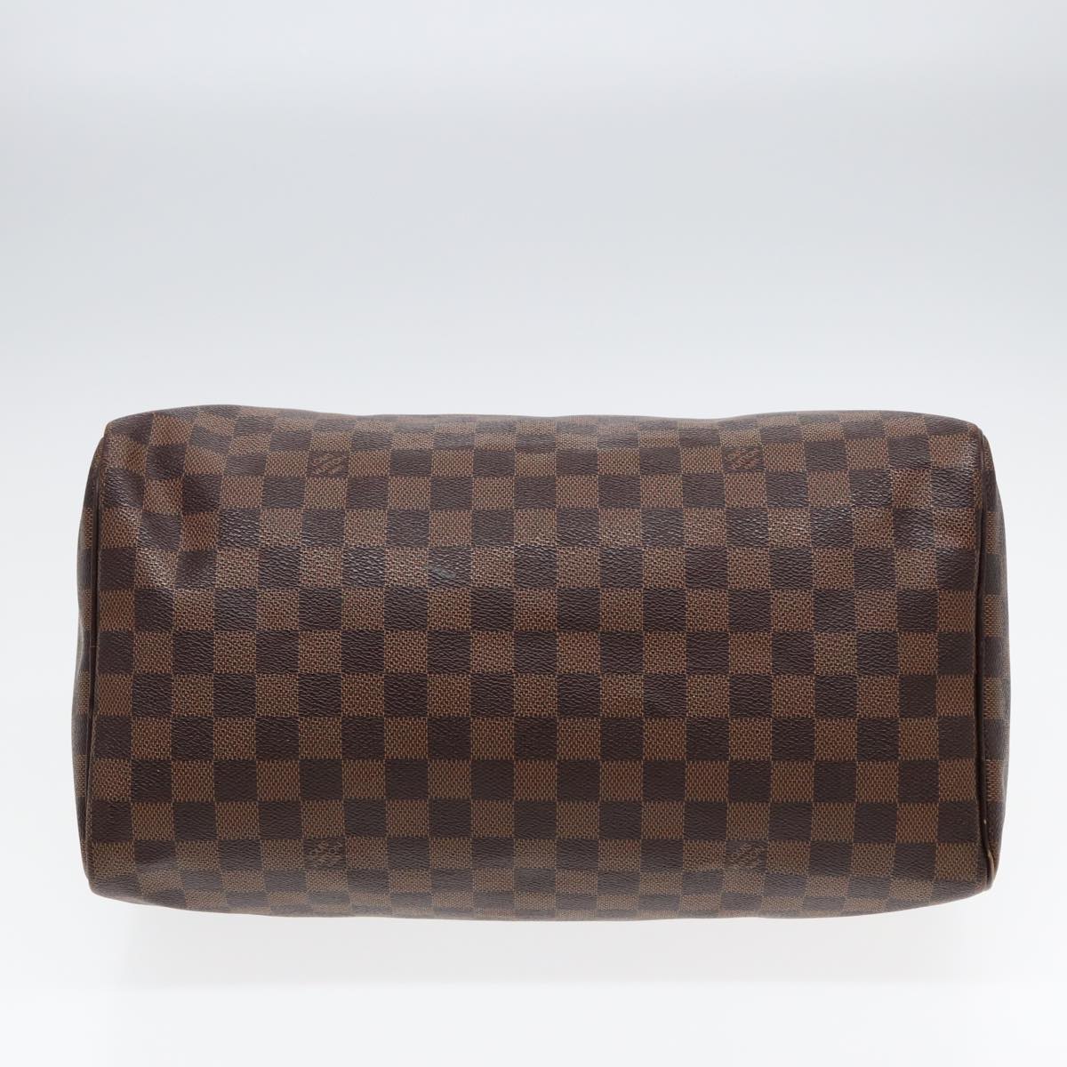 LOUIS VUITTON Damier Ebene Speedy 35 Hand Bag N41363 LV Auth 84486