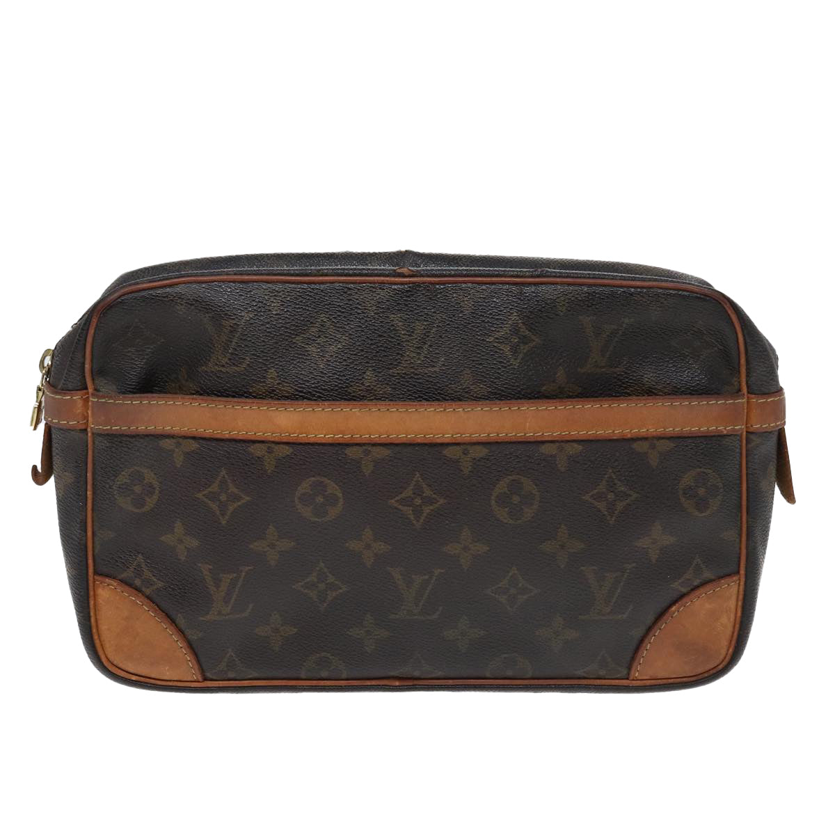 LOUIS VUITTON Monogram Compiegne 28 Clutch Bag M51845 LV Auth 84508