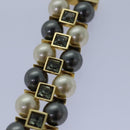 LOUIS VUITTON Cry Me Ariver PM Bracelet Gold Gray M67010 LV Auth 84519-8