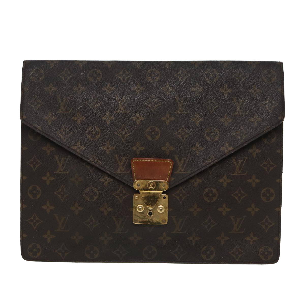 LOUIS VUITTON Monogram Porte Documents Senatur Briefcase M53335 LV Auth 84521