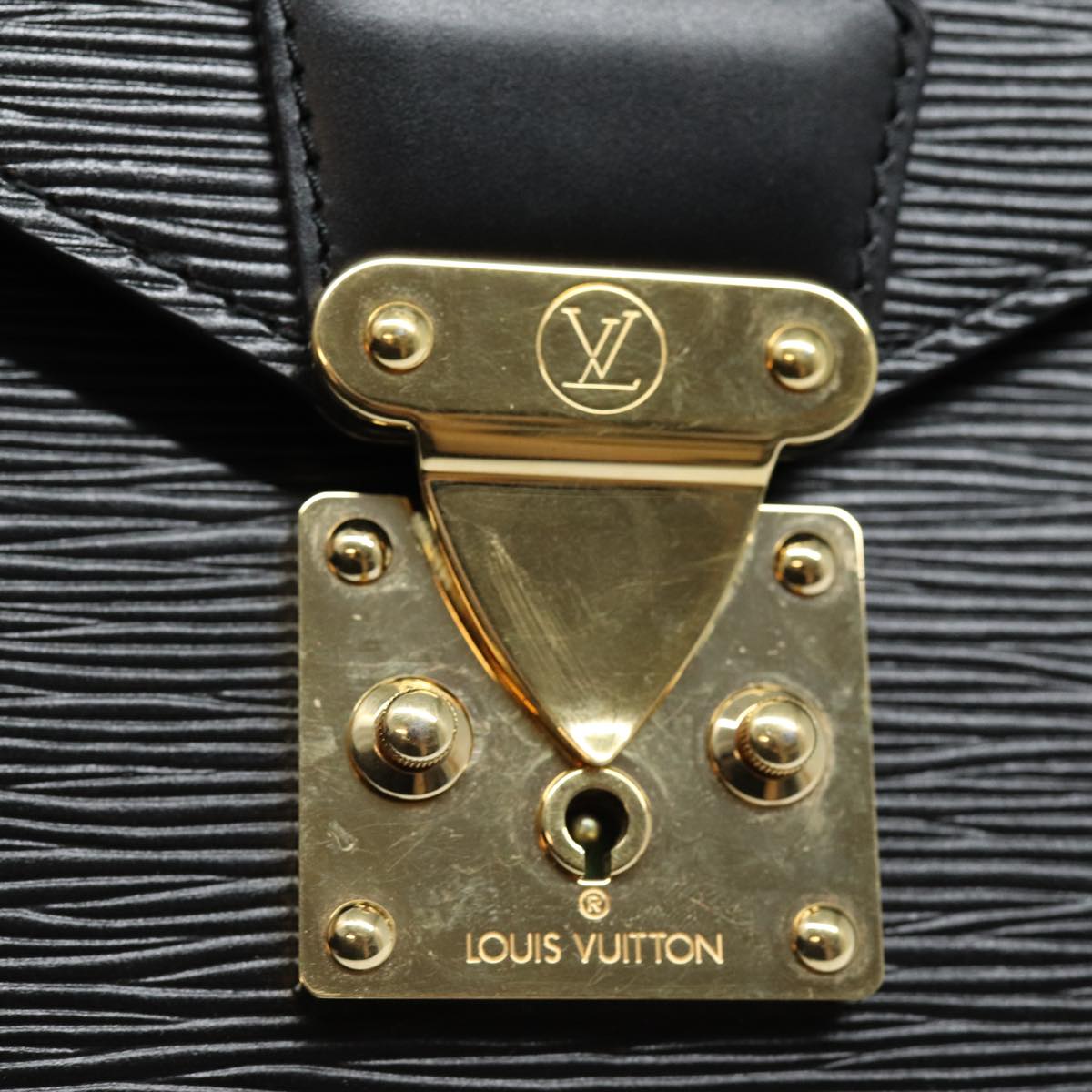 LOUIS VUITTON Epi Porte Documents Bandouliere Black M54462 LV Auth 84523