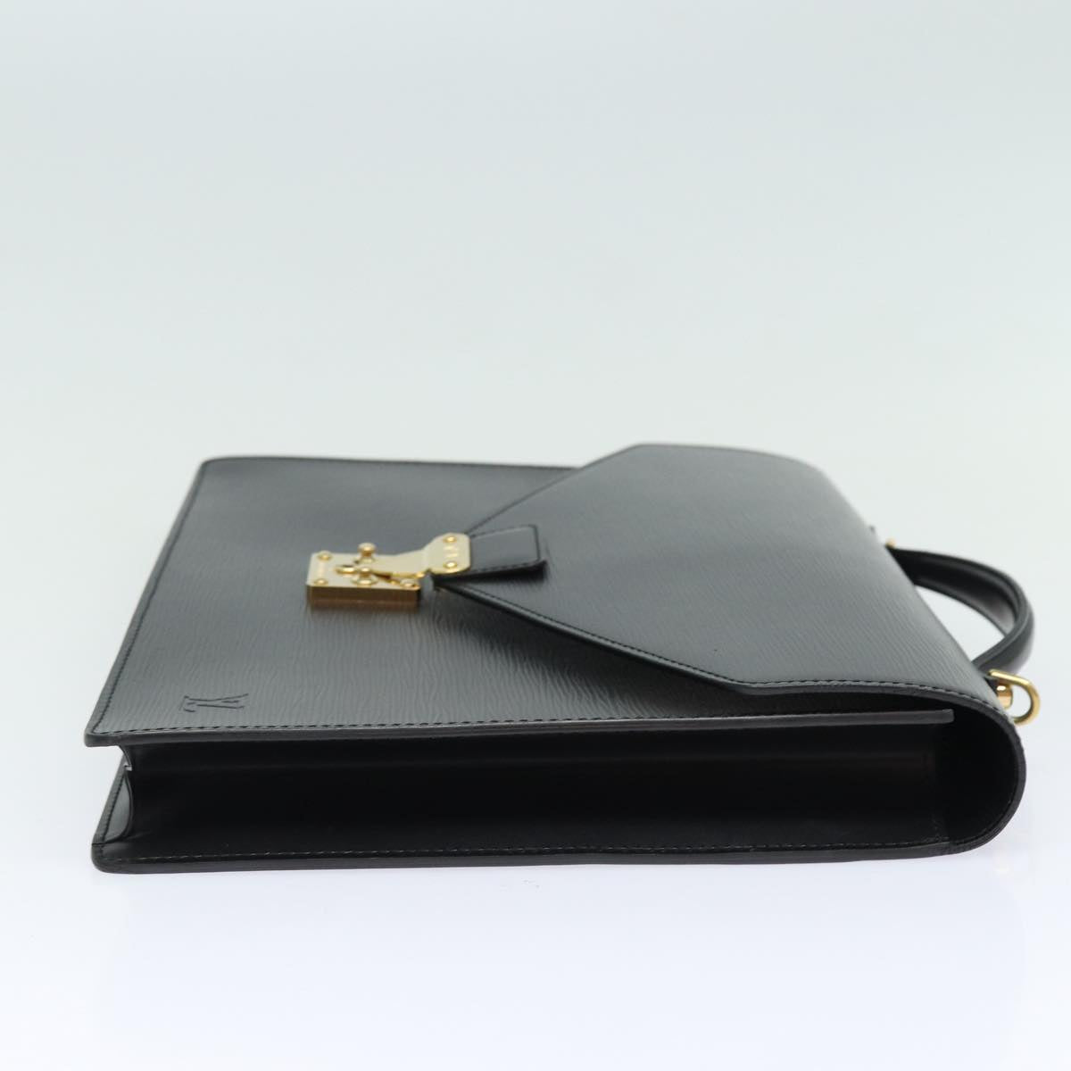 LOUIS VUITTON Epi Porte Documents Bandouliere Black M54462 LV Auth 84523