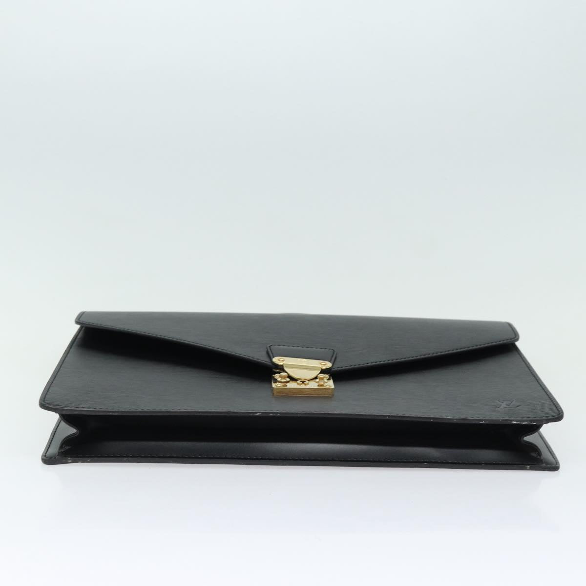 LOUIS VUITTON Epi Porte Documents Bandouliere Black M54462 LV Auth 84523