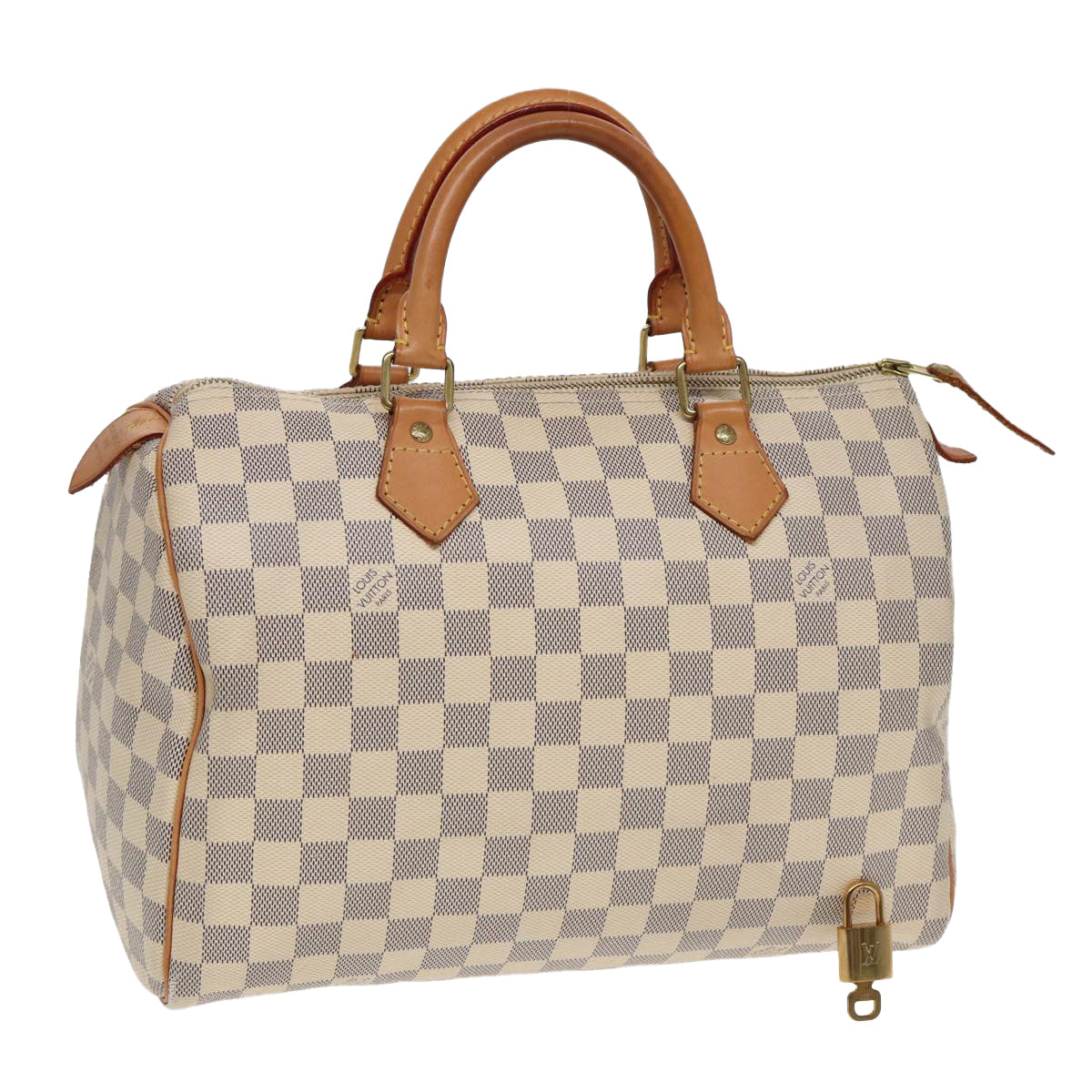 LOUIS VUITTON Damier Azur Speedy 30 Hand Bag N41533 LV Auth 84530