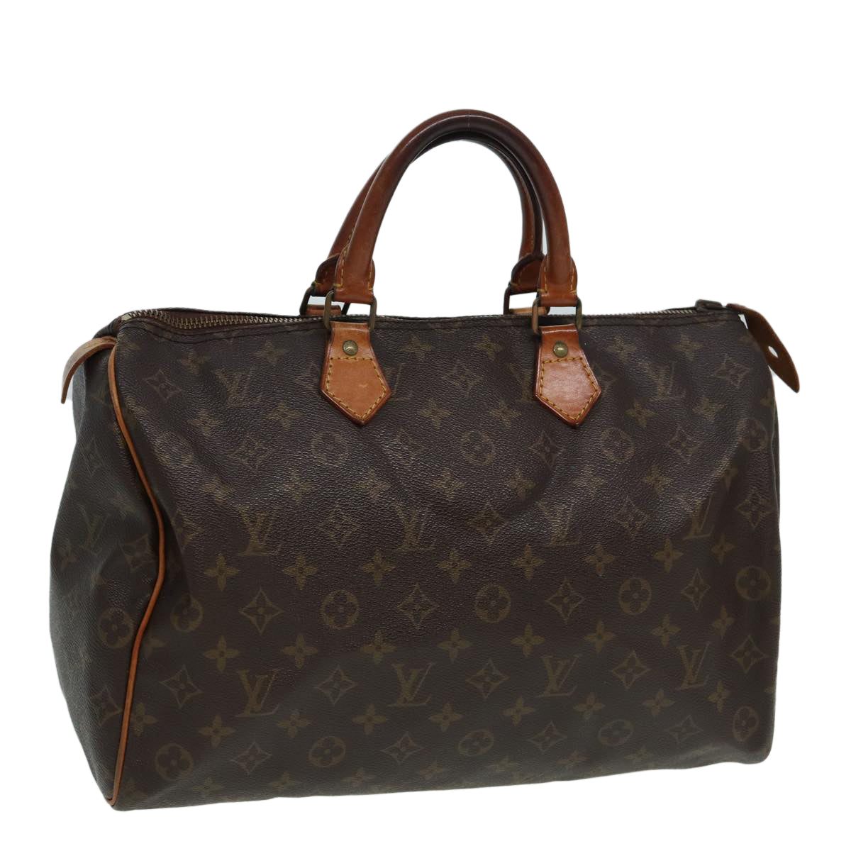 LOUIS VUITTON Monogram Speedy 35 Hand Bag M41524 LV Auth 84532