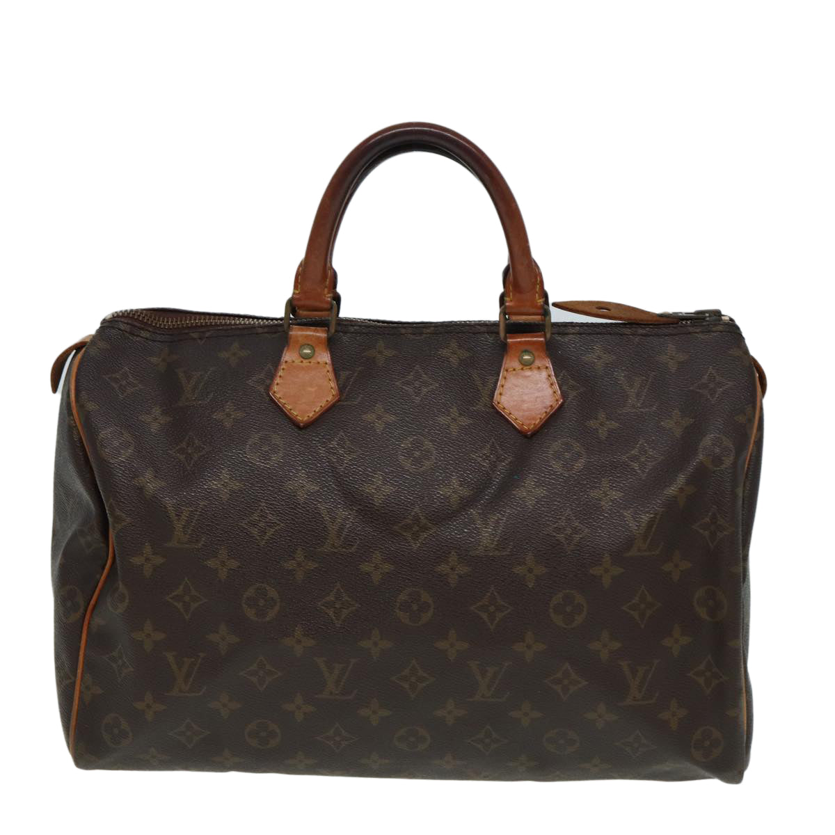 LOUIS VUITTON Monogram Speedy 35 Hand Bag M41524 LV Auth 84532