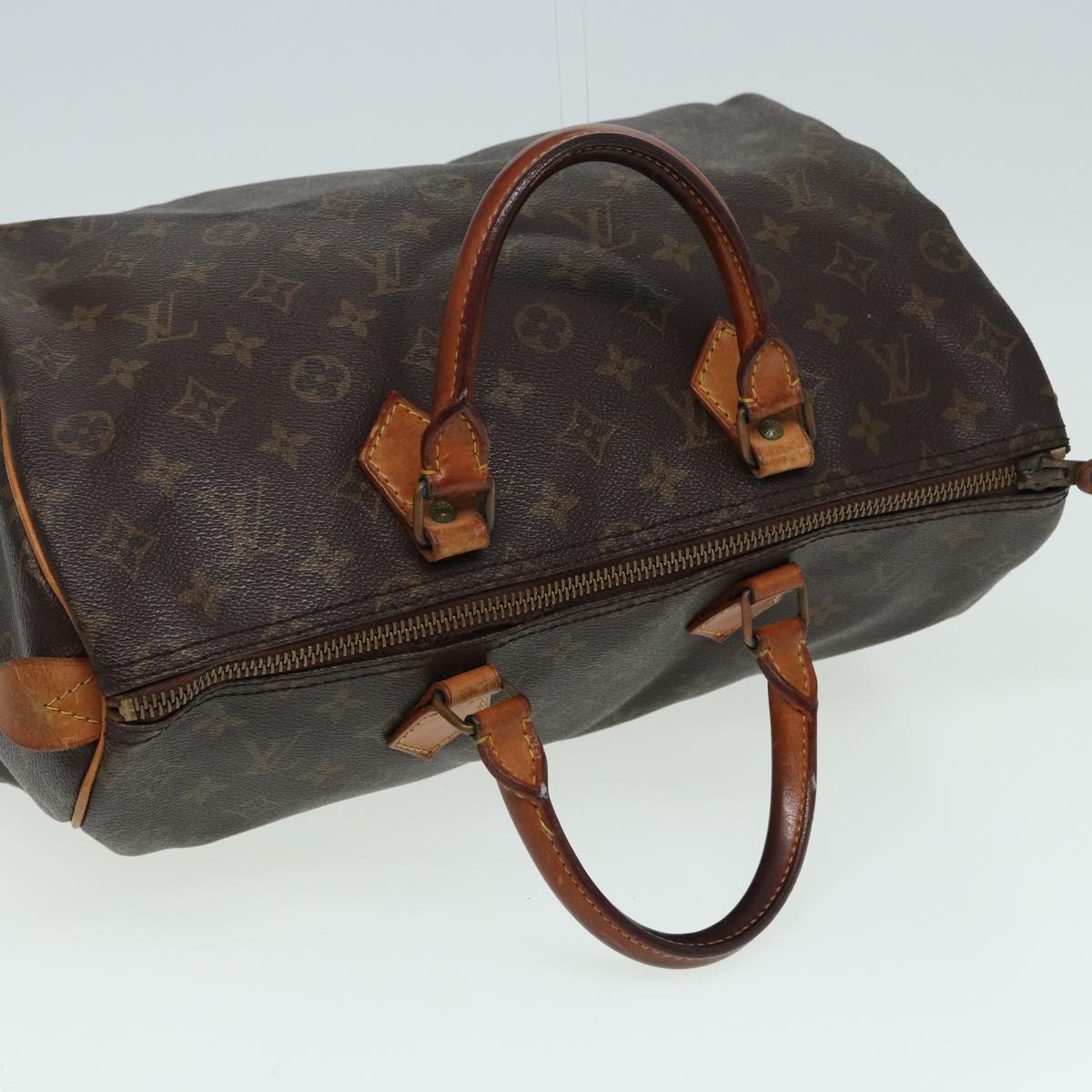 LOUIS VUITTON Monogram Speedy 35 Hand Bag M41524 LV Auth 84532