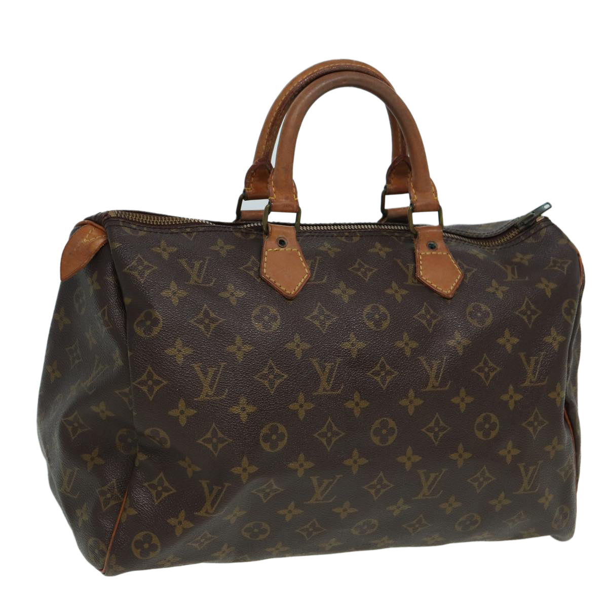 LOUIS VUITTON Monogram Speedy 35 Hand Bag M41524 LV Auth 84533