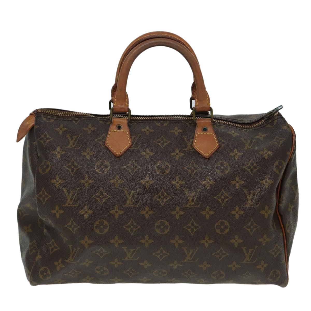 LOUIS VUITTON Monogram Speedy 35 Hand Bag M41524 LV Auth 84533