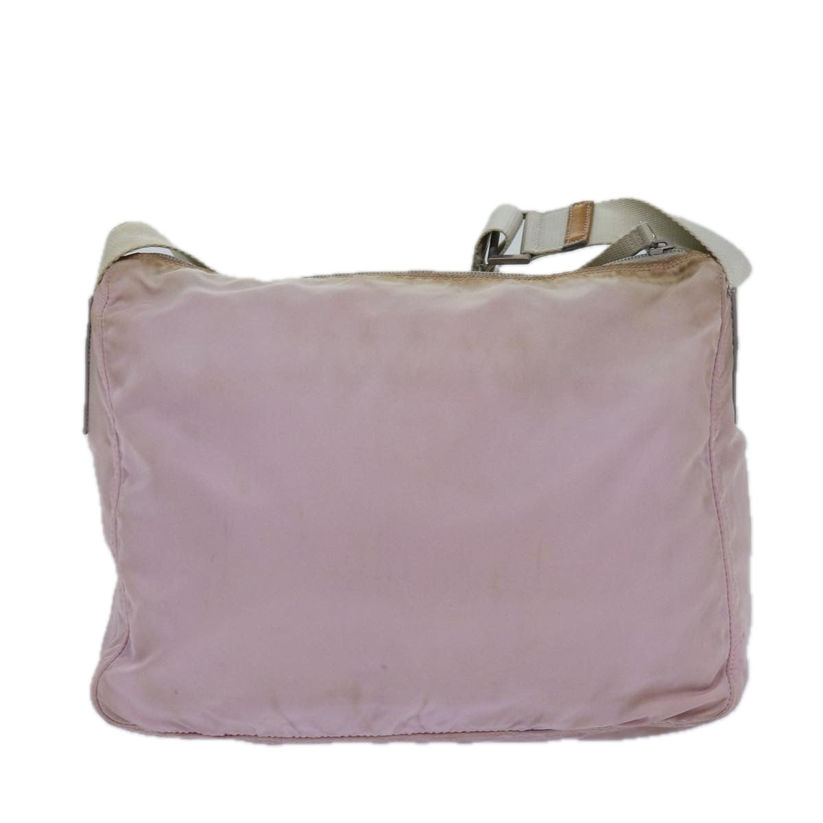 PRADA Shoulder Bag Nylon Pink Silver Auth 84543