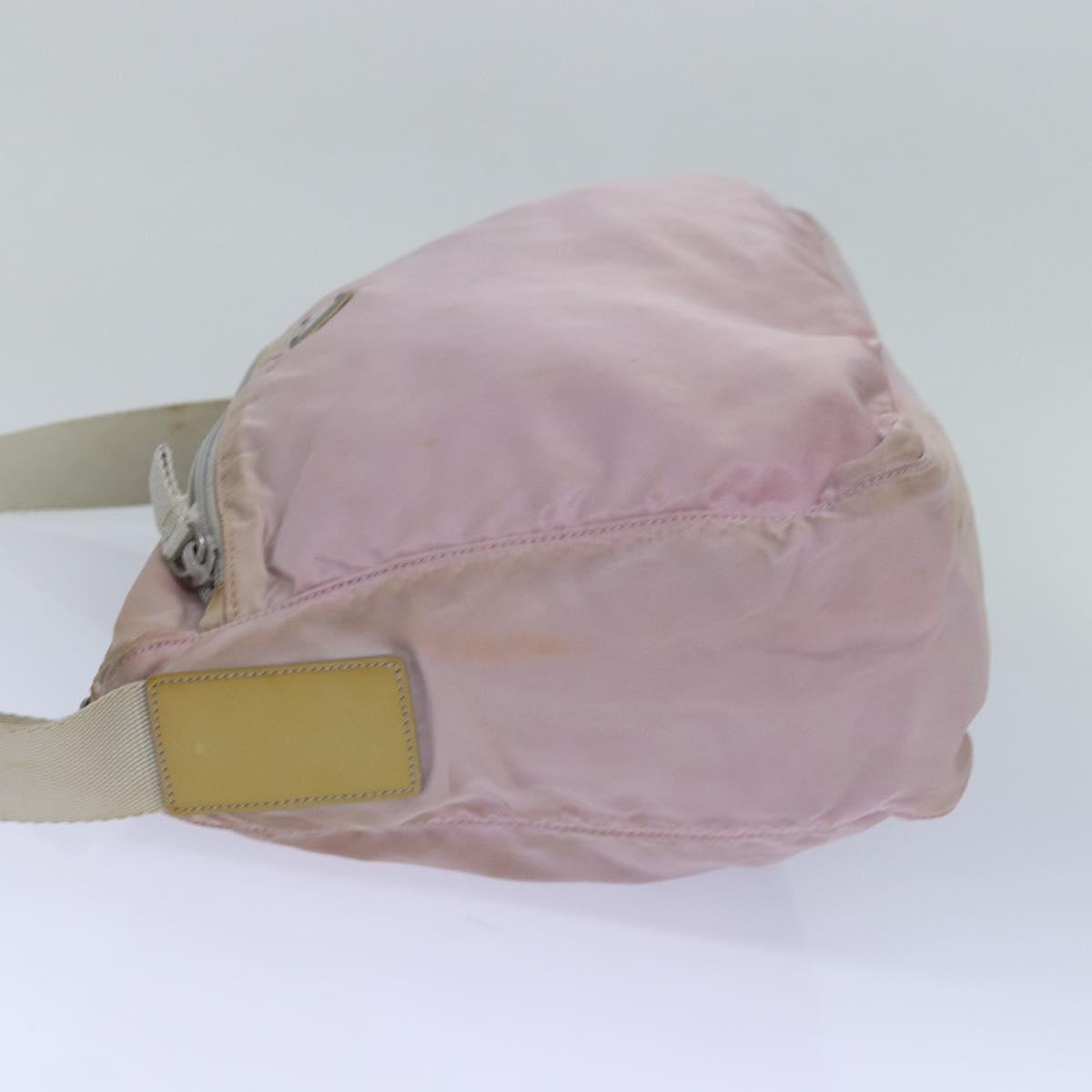 PRADA Shoulder Bag Nylon Pink Silver Auth 84543