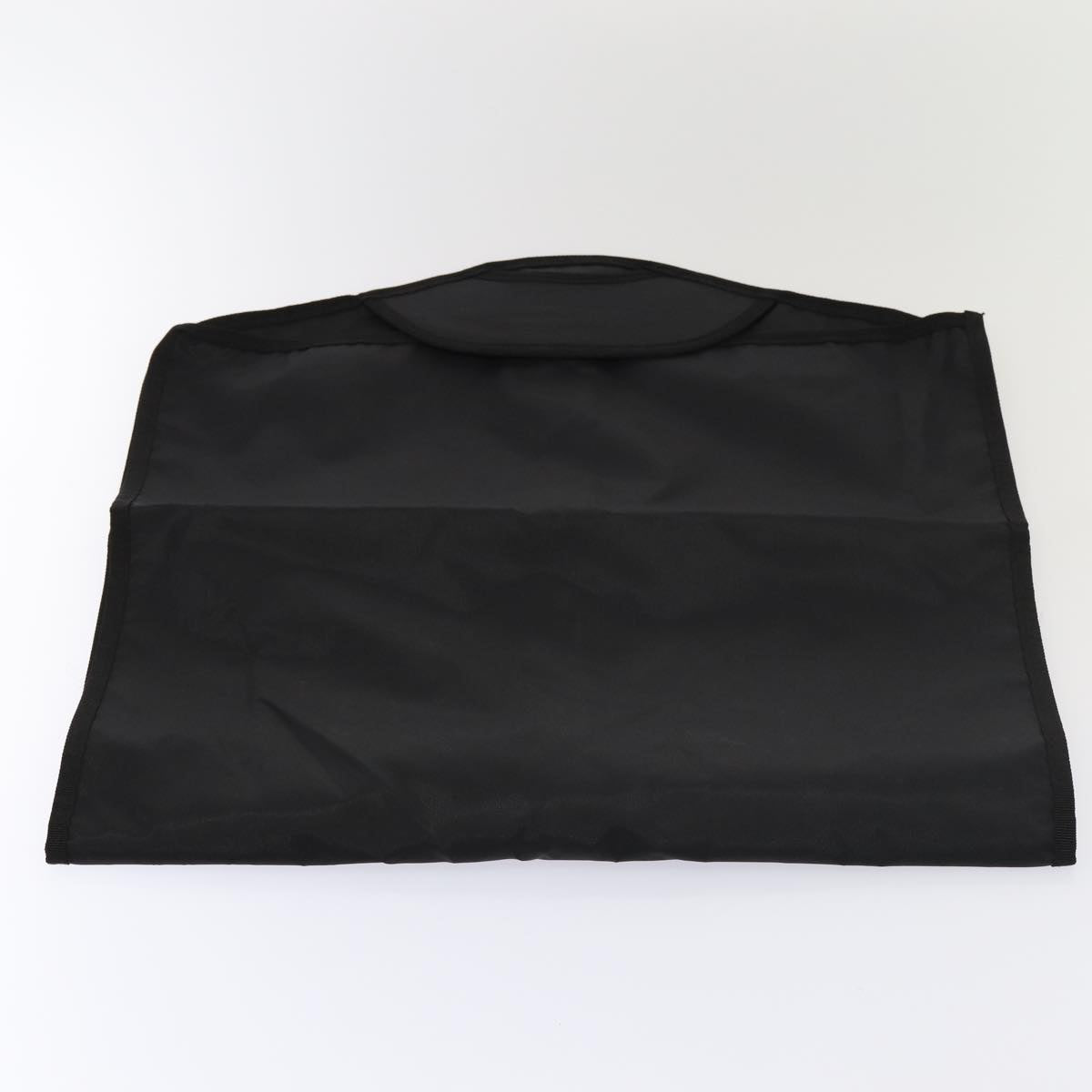 PRADA Garment Cover Nylon Black Silver Auth 84549