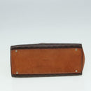 CELINE Macadam Canvas Hand Bag PVC Leather Brown Auth 84552-5