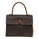 CELINE Macadam Canvas Hand Bag PVC Leather Brown Auth 84552-13