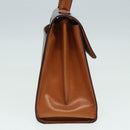 CELINE Macadam Canvas Hand Bag PVC Leather Brown Auth 84552-4