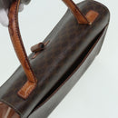 CELINE Macadam Canvas Hand Bag PVC Leather Brown Auth 84552-6