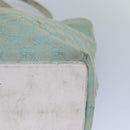 GUCCI GG Canvas Tote Bag Light Blue White gold 002 1098 Auth 84563-15