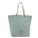 GUCCI GG Canvas Tote Bag Light Blue White gold 002 1098 Auth 84563-1