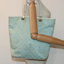 GUCCI GG Canvas Tote Bag Light Blue White gold 002 1098 Auth 84563-20