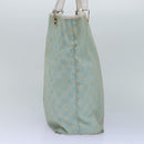 GUCCI GG Canvas Tote Bag Light Blue White gold 002 1098 Auth 84563-3