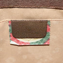 GUCCI GG Supreme Web Sherry Line Clutch Bag PVC Leather Beige Red Auth 84566-8
