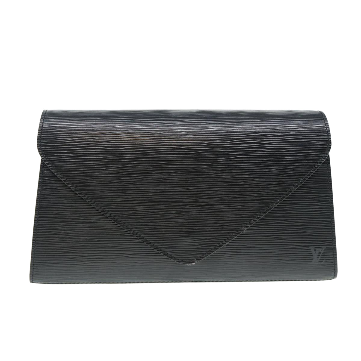 LOUIS VUITTON Epi Art Deco Clutch Bag Black M52632 LV Auth 84588