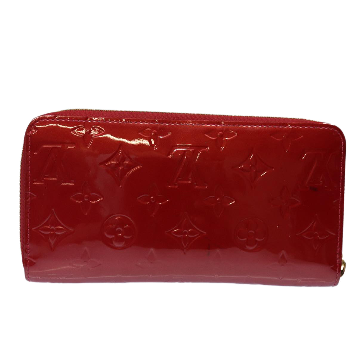 LOUIS VUITTON Monogram Vernis Zippy Wallet Long Wallet Red M91981 LV Auth 84592 - 0