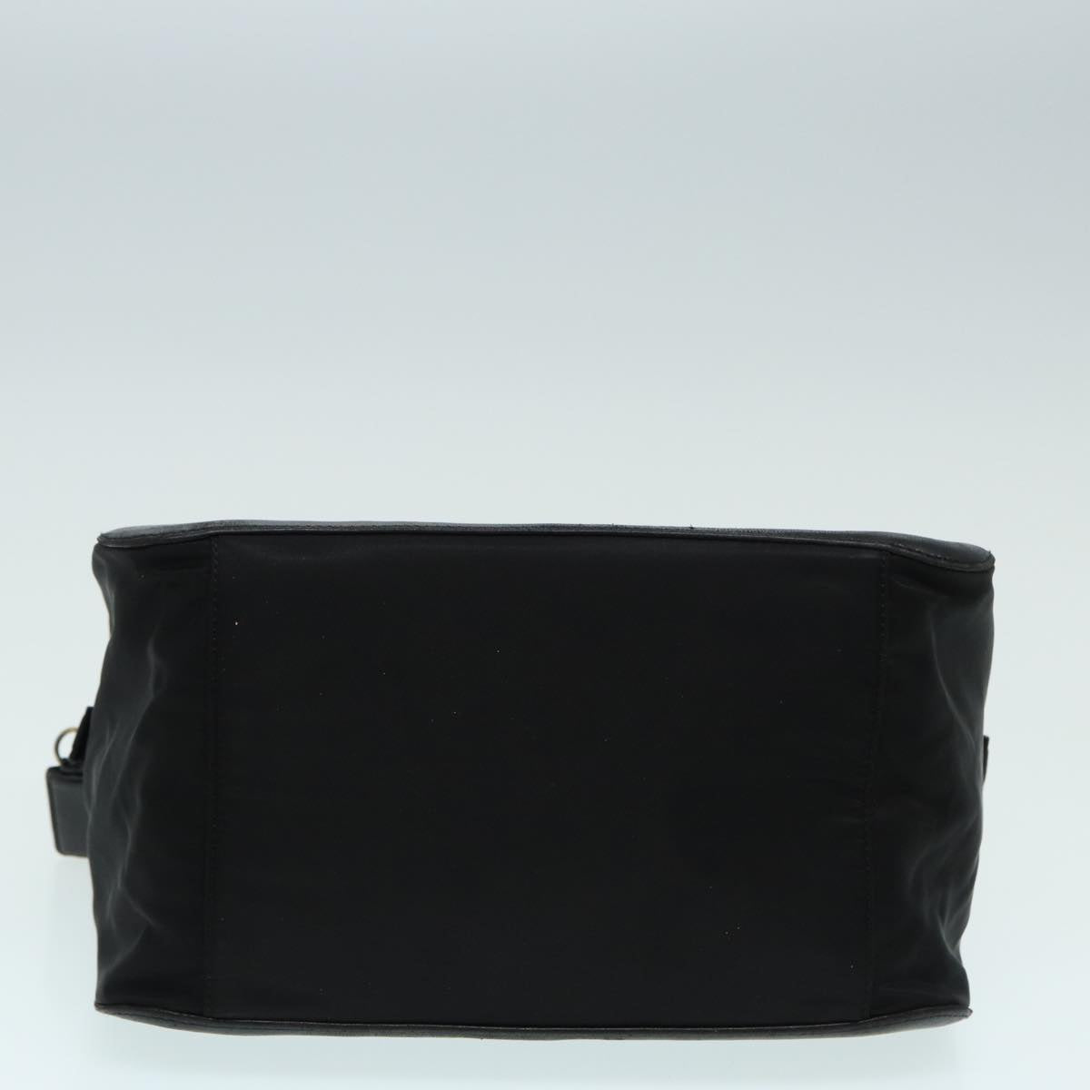 PRADA Hand Bag Leather Black Auth 84593