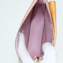 LOUIS VUITTON Monogram Vernis Motto Pouch Marshmallow Pink M91312 LV Auth 84628-9