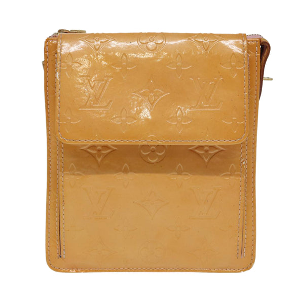 LOUIS VUITTON Monogram Vernis Motto Pouch Marshmallow Pink M91312 LV Auth 84628