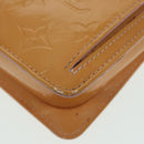 LOUIS VUITTON Monogram Vernis Motto Pouch Marshmallow Pink M91312 LV Auth 84628-7